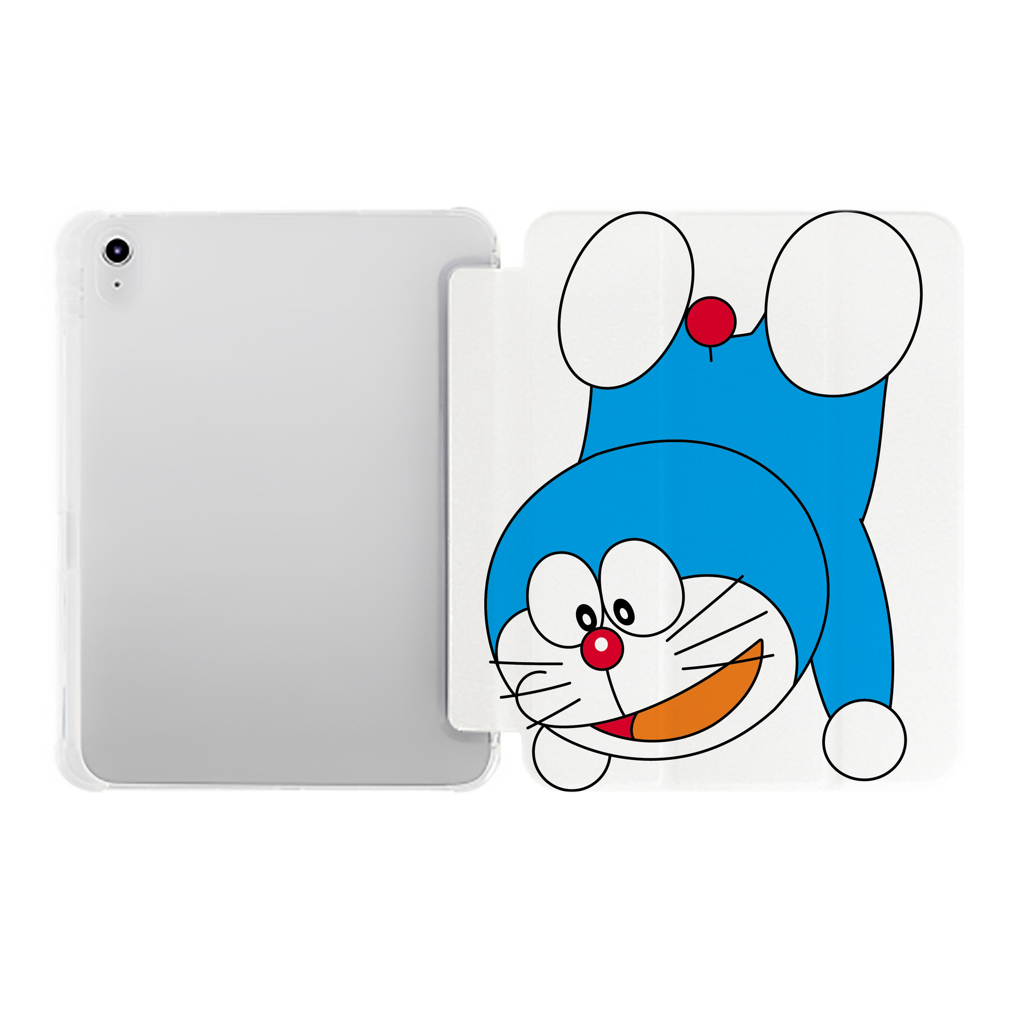（画像用） ドラえもん Doraemon IPad ケース ペン収納付き 三つ折りスタンド PUレザー×シリコン 対応機種9.5/10.5/10.9インチ